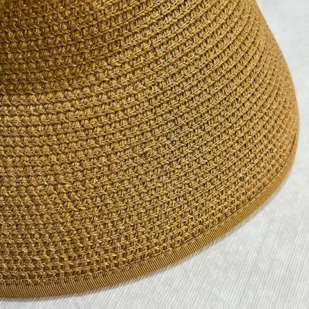 FURTALK Wide Brim Roll Up Sun Visor Hat Adjustable Brown M
